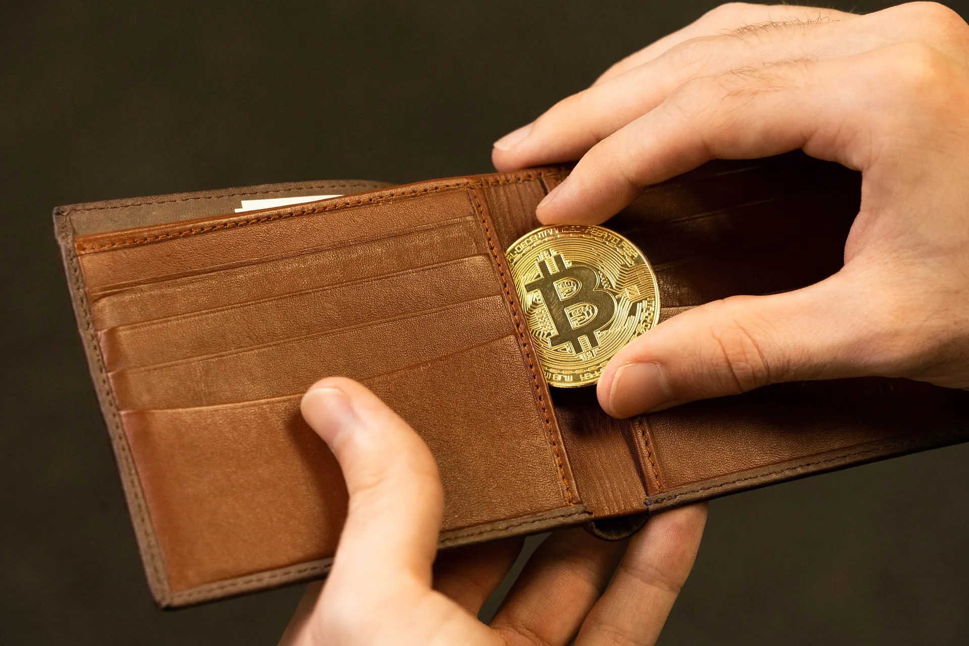 Bitcoin in a physical wallet