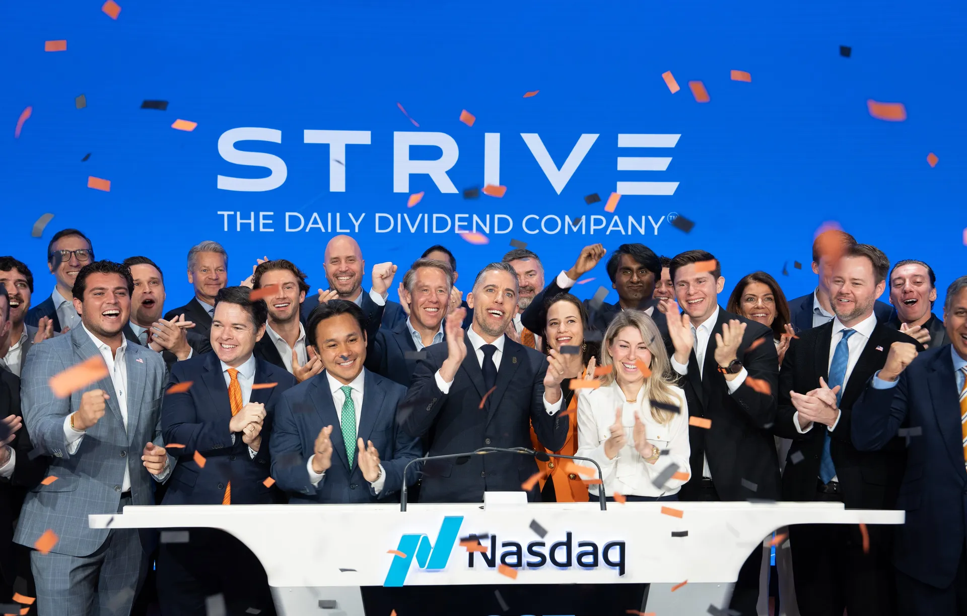 Matt Cole Strive CEO ringing nasdaq bell