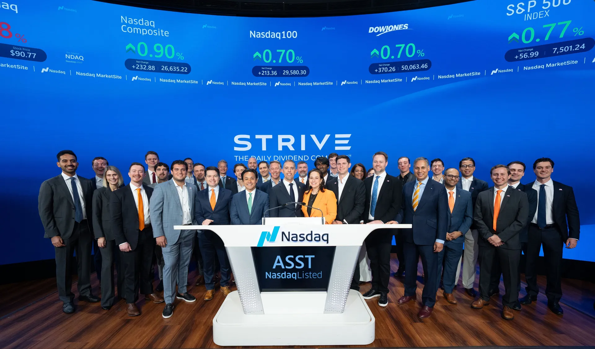 Strive Team at Nasdaq