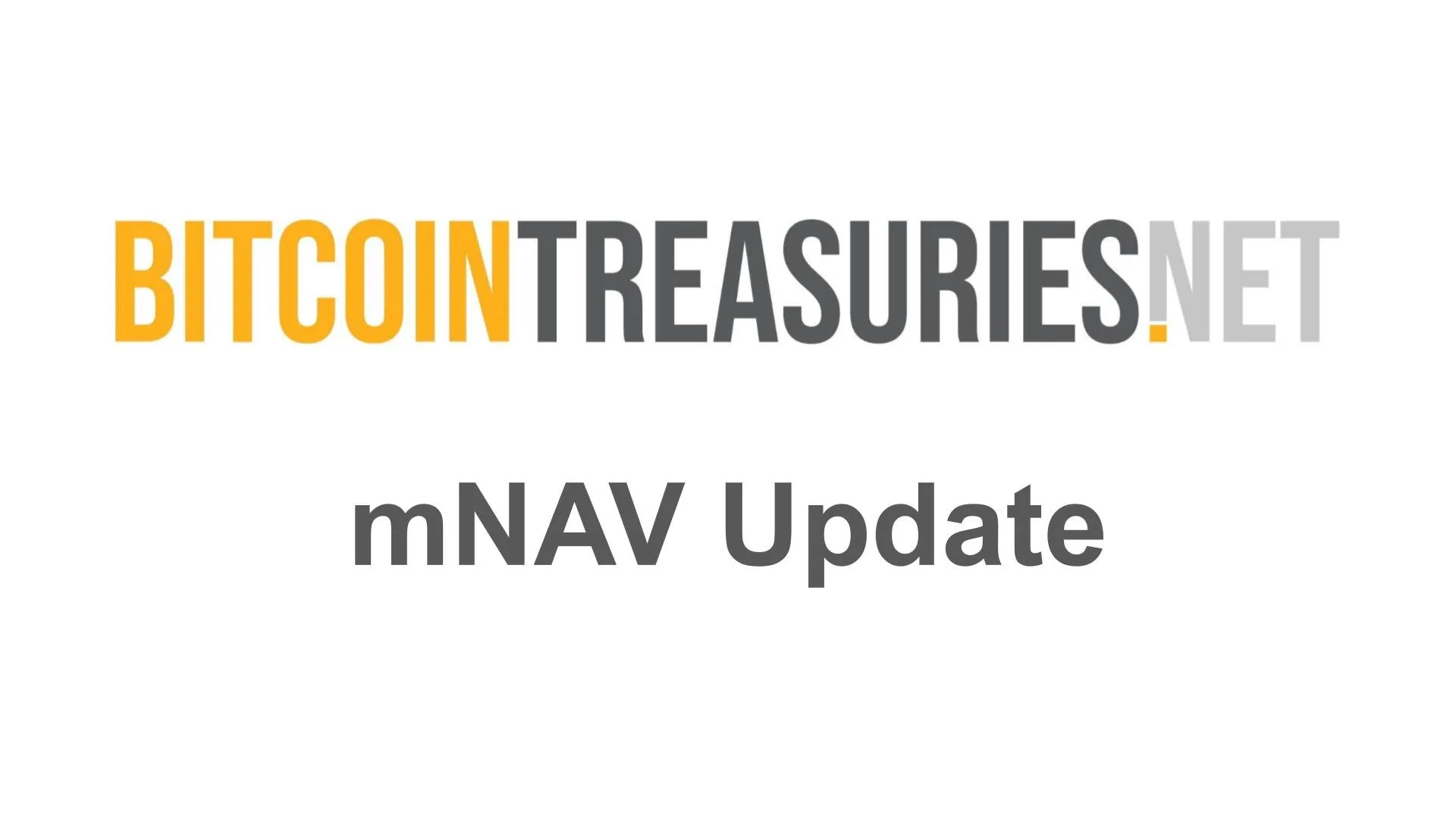 How BitcoinTreasuries.net Calculates mNAV
