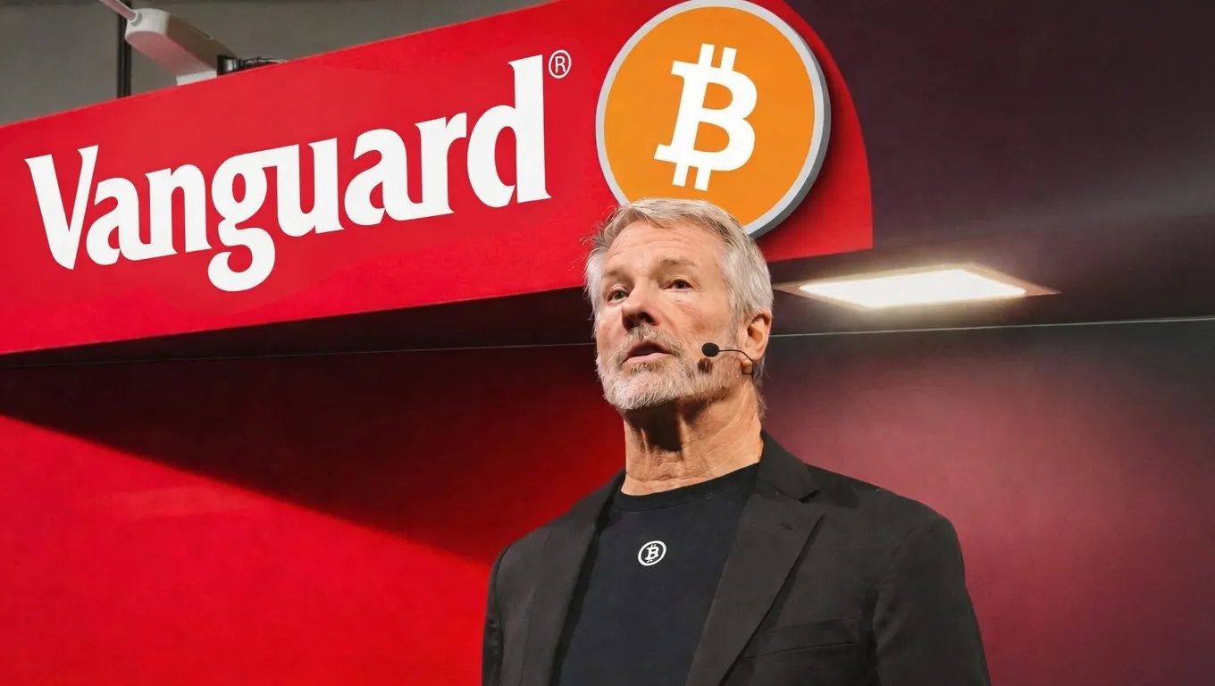 vanguard logo with Michael saylor