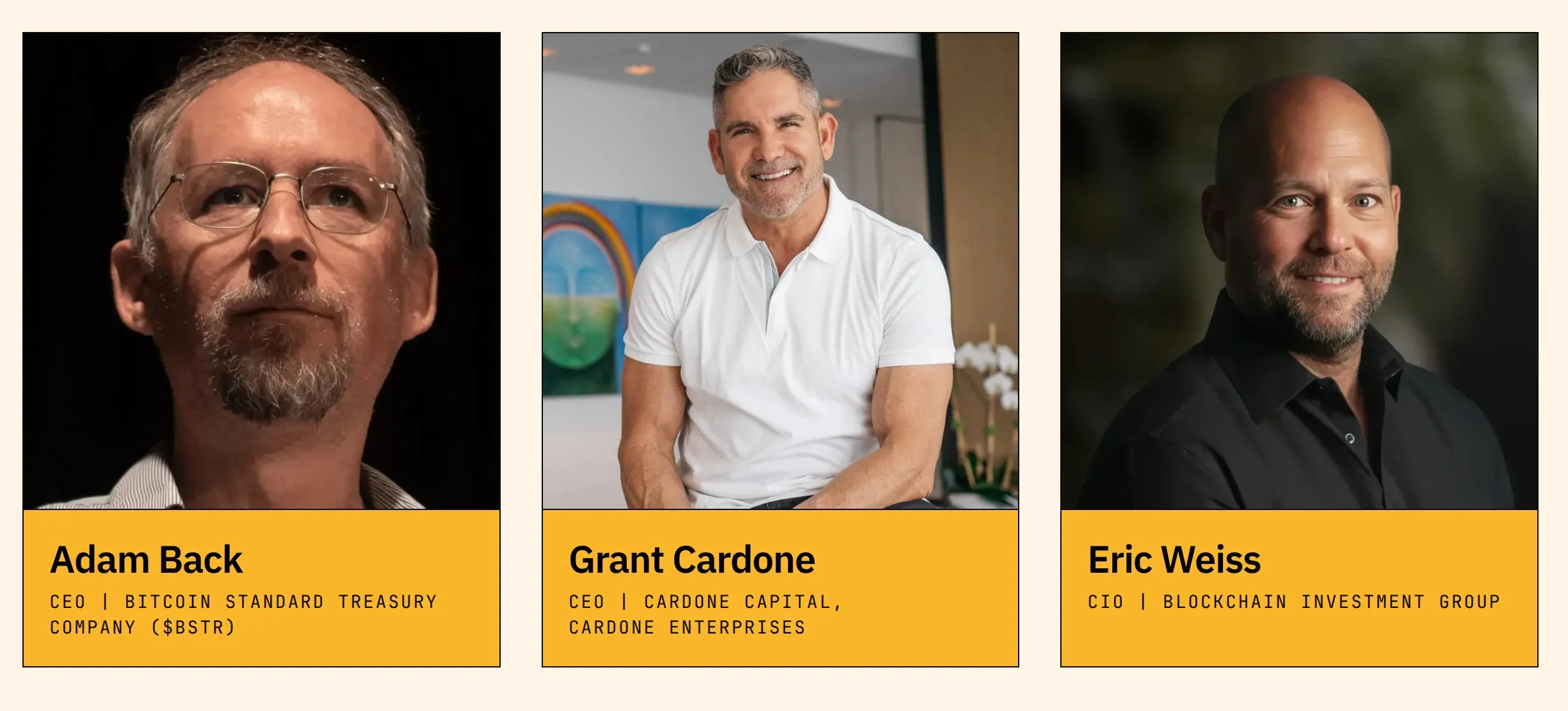 Bitcoin Treasuries Conference Headliners