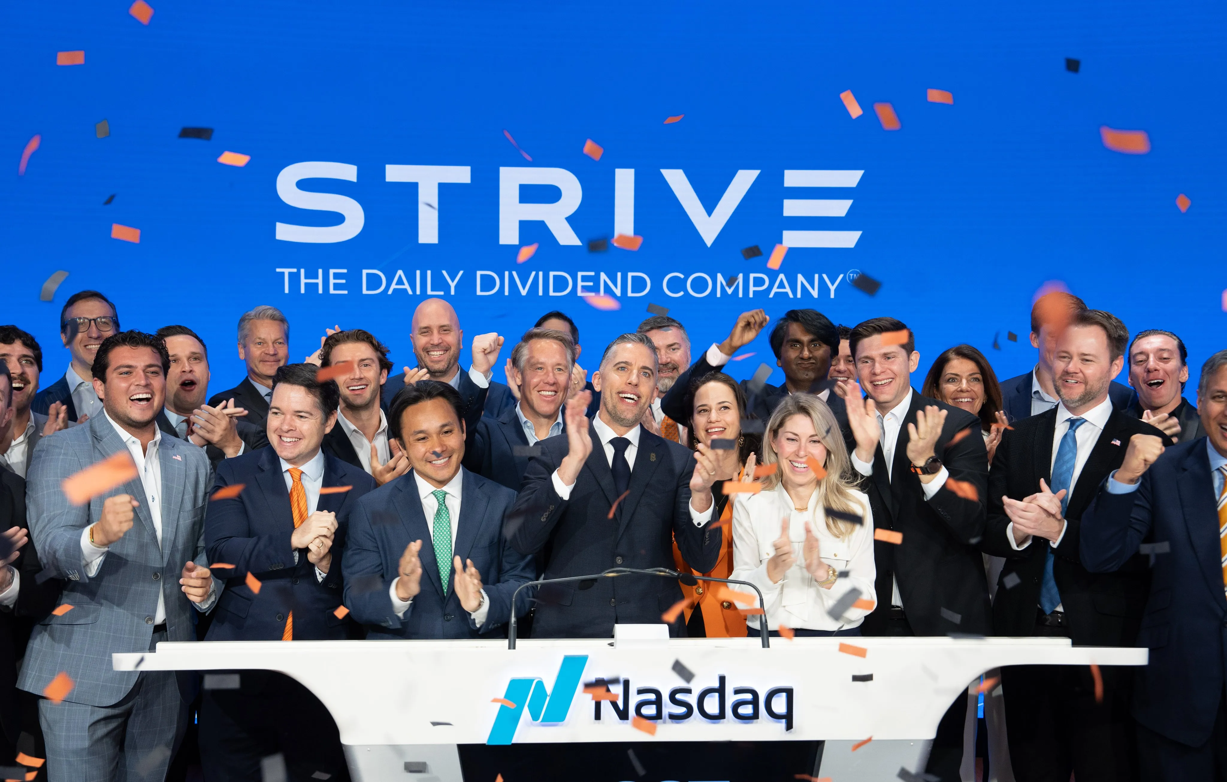 Matt Cole Strive CEO ringing nasdaq bell