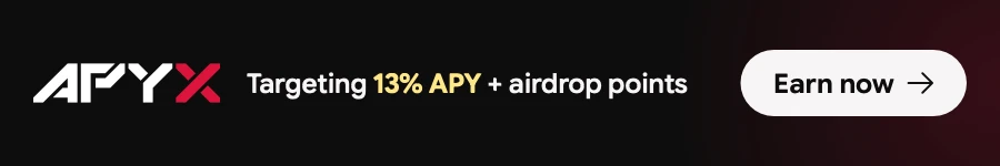 Apyx.fi – Onchain digital credit yield targeting 13% APY. Backed by DAT preferred equity, overcollateralized with daily NAV transparency. Plus points for future airdrop. Earn now at apyx.fi