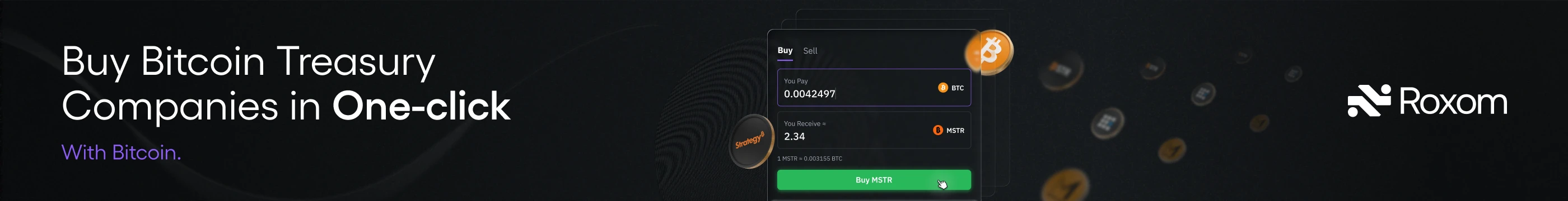 Roxom is a Bitcoin‑native capital markets platform that lets users trade and finance traditional assets and crypto in a single, BTC‑denominated exchange.