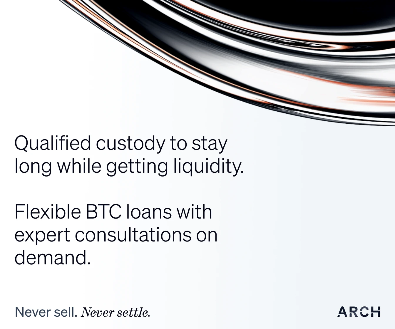 Arch Lending is a secure and regulated crypto lending platform, offering instant loans backed by Bitcoin, Ethereum, Solana, and select startup equity for individuals and institutions.